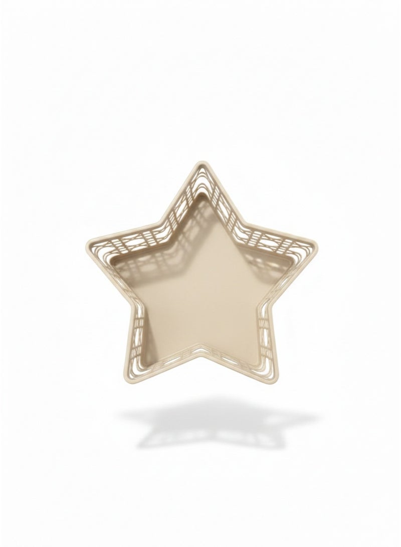 Star Shape Metal Ramadan Serving Basket – Decorative Food & Snack Table Tray